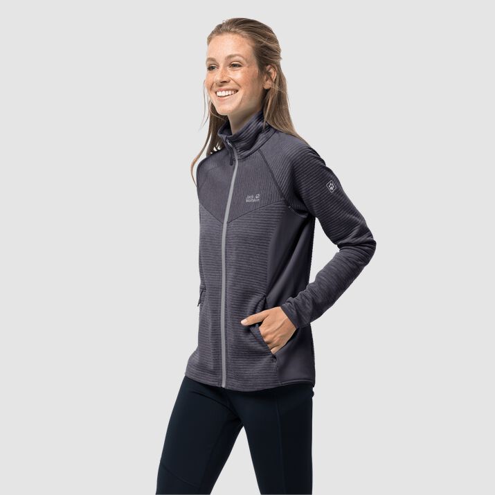 Jack Wolfskin Womens Active Tongari Fleece Jacket Navy 270958HTG